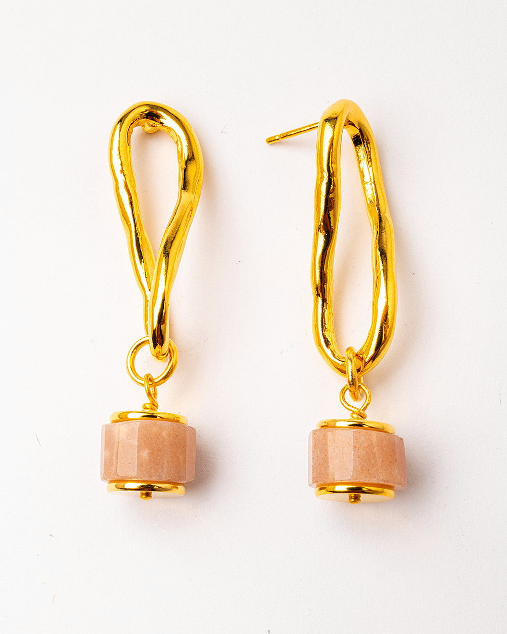 Velatti Twisted Oval & Gemstone Earrings