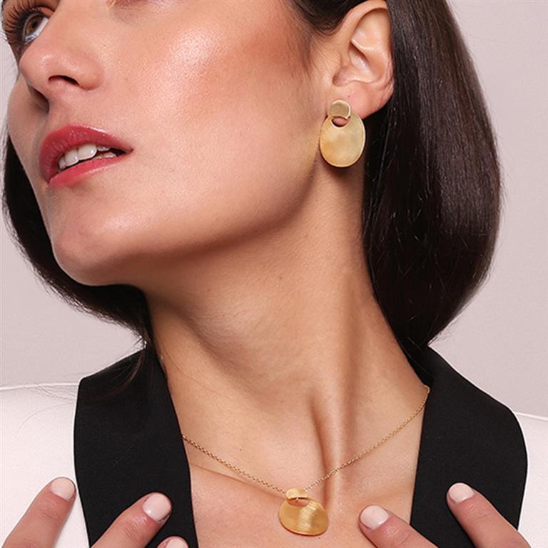 RAS MiniZen Round Gold Earrings