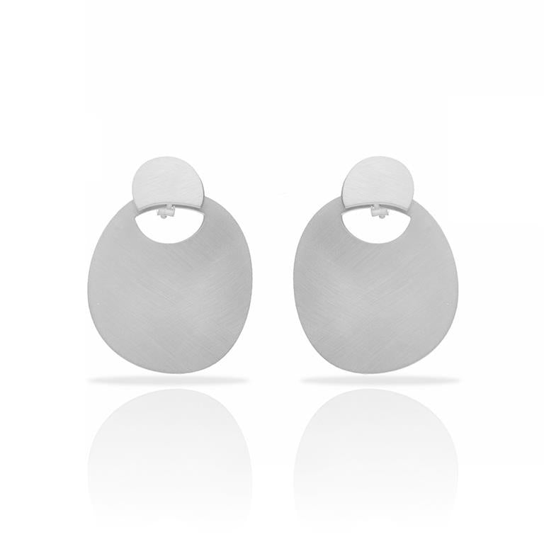 RAS MiniZen Round Silver Earrings