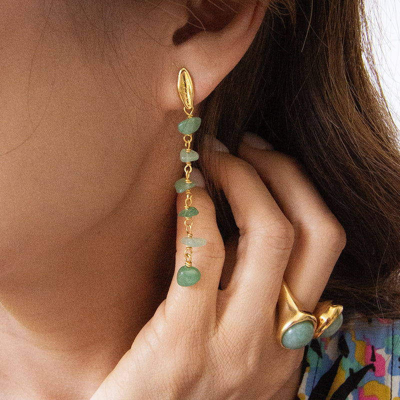 Velatti Ombre Drop Long Earring