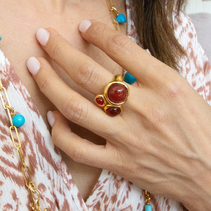 Velatti Triple Gem Ring