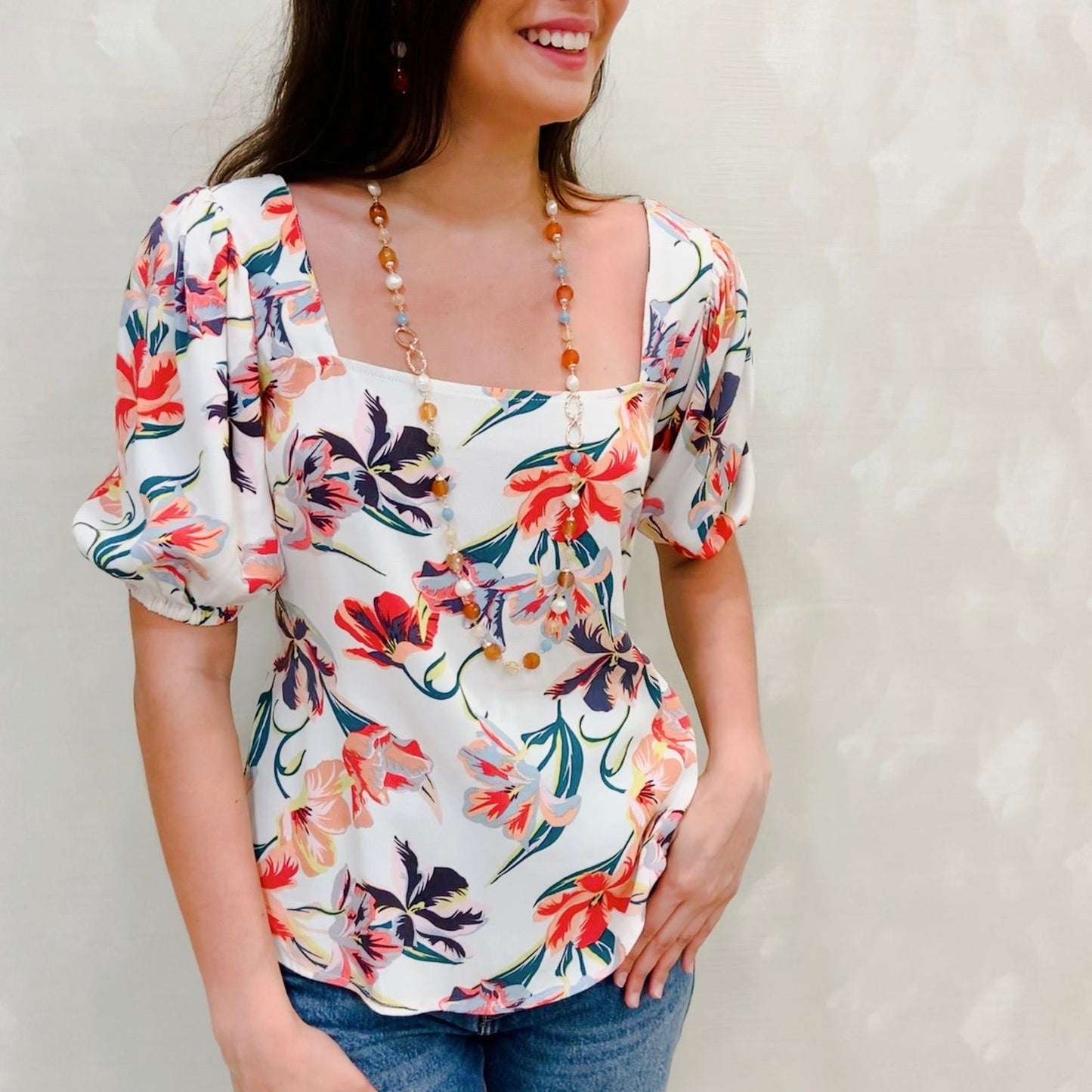 Lovestitch Rosa Puff Sleeve Top