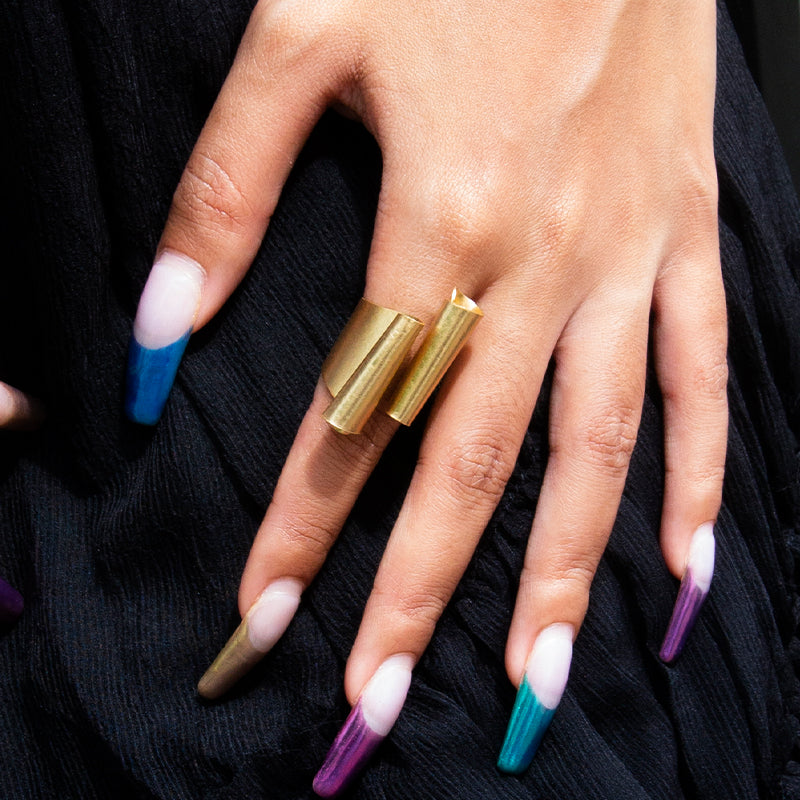 Curled Open Front Ring
