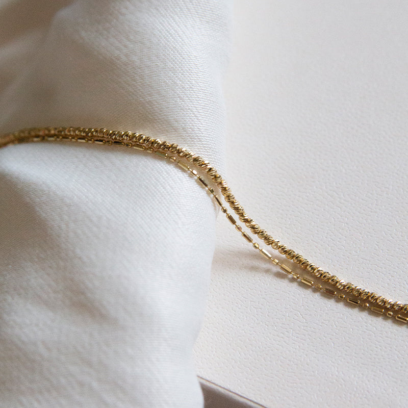 Double the Shine Layered 18K Gold Bracelet