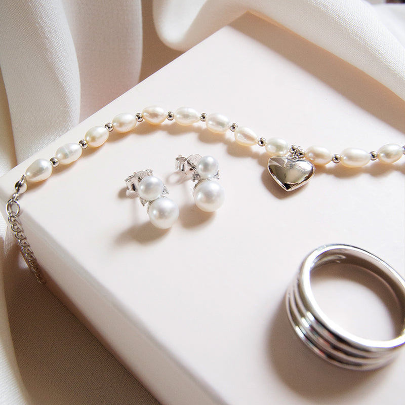 Double Pearl Studs