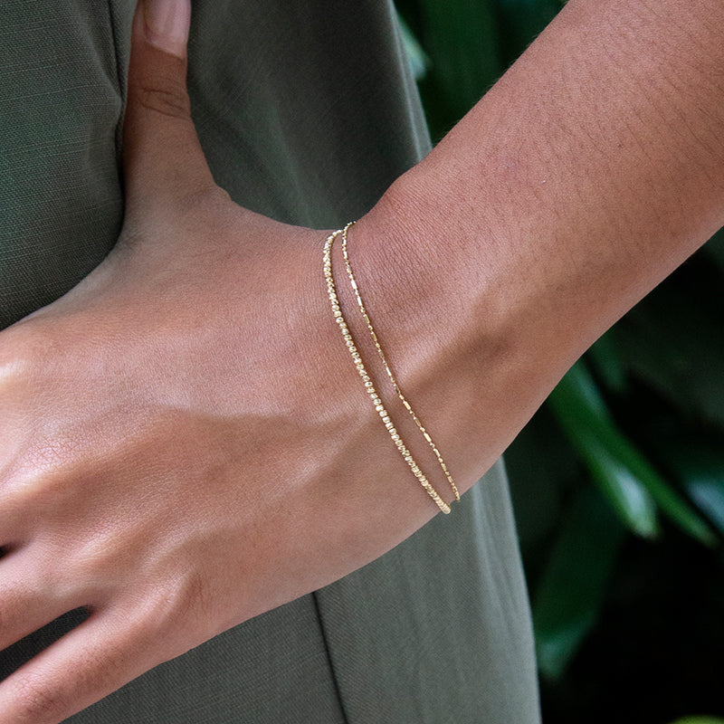 Double the Shine Layered 18K Gold Bracelet