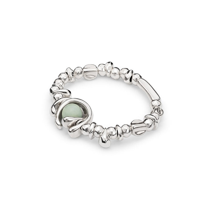 UNOde50 Full Moon Bracelet Silver with Amazonite