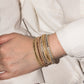 5 wrap beaded bracelet with beige cord
