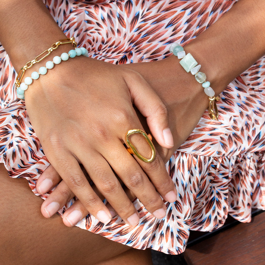 Velatti Oval Long Ring