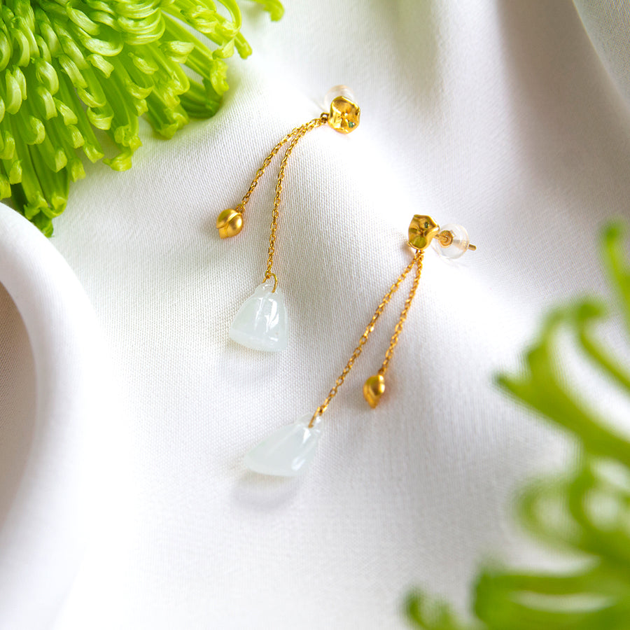 Lotus Leaf Drop Earrings