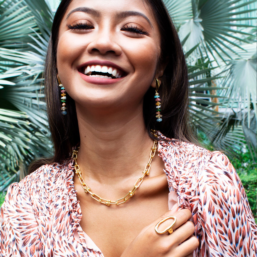 Velatti Oval Long Ring
