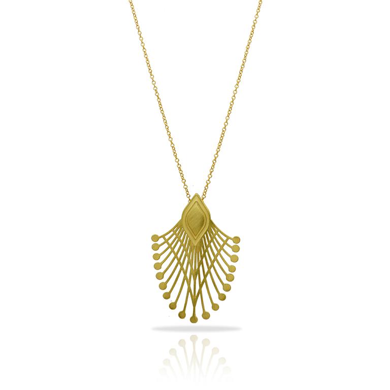 RAS Nou Deco Gold Short Pendant Necklace