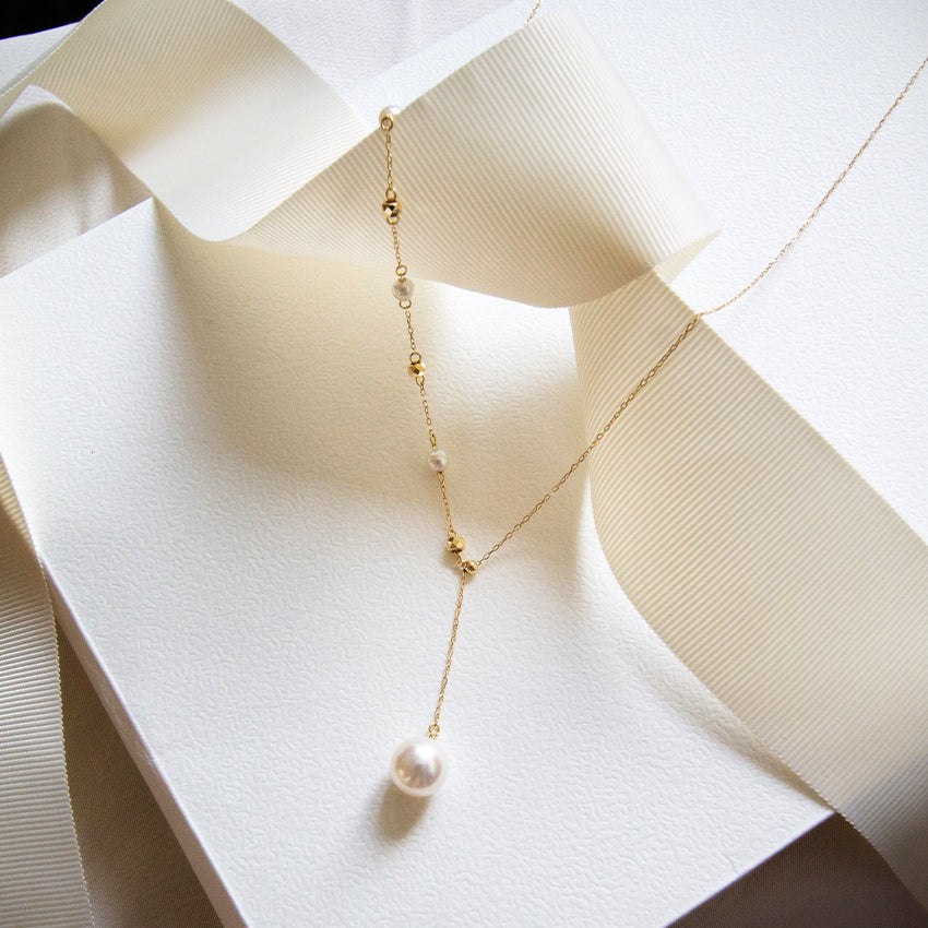 Milky Way Akoya Pearl 18k Gold Necklace