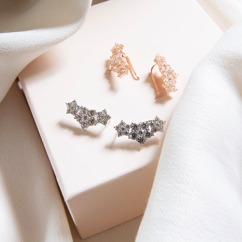 Triple Snowflake Earrings