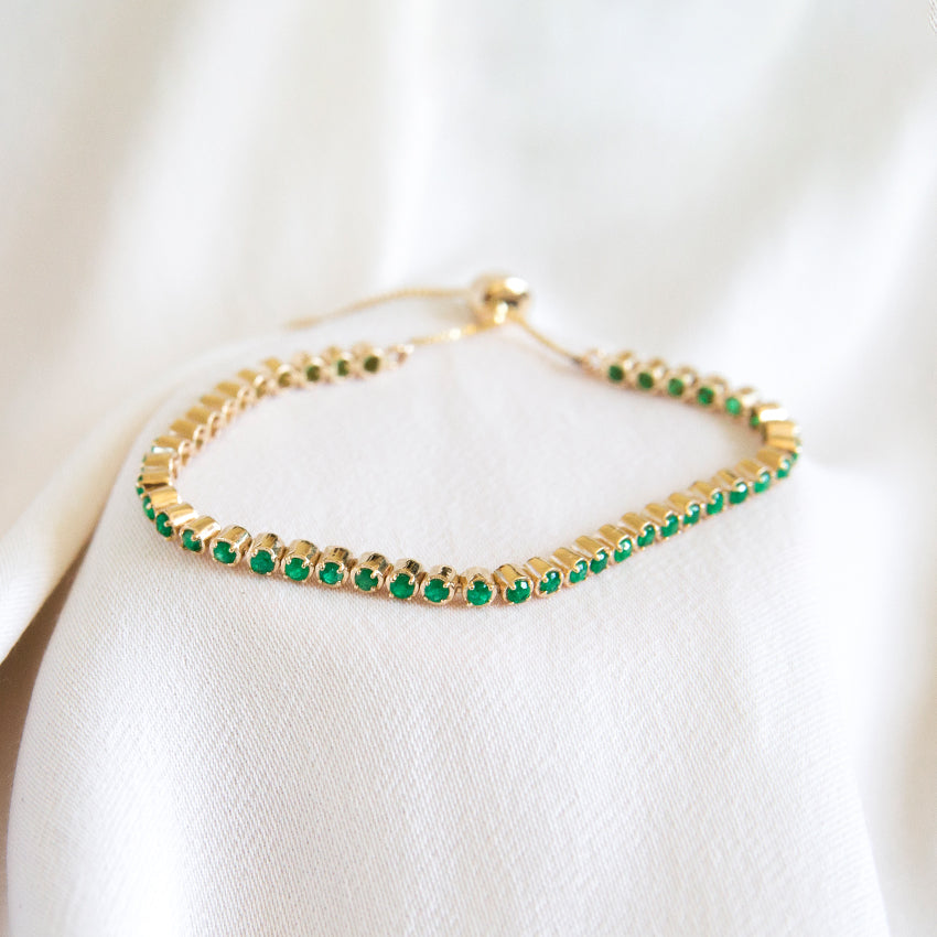Belle Emerald 14k Gold Bracelet