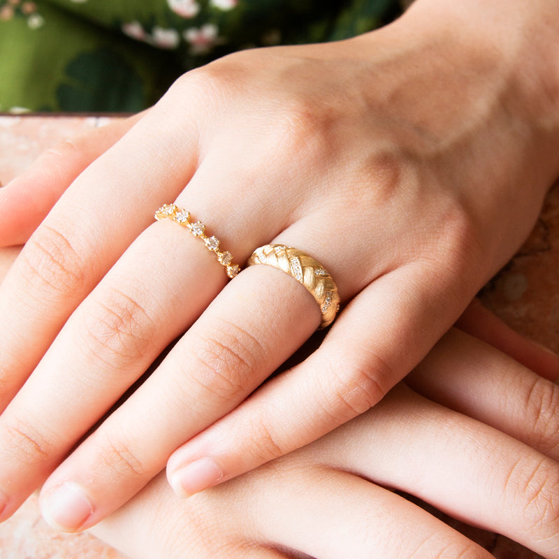 Weave Diamond Ring