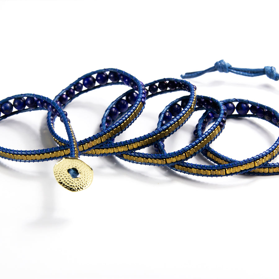 It's a Wrap Bracelet - Cobalt