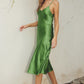 Dress Forum Reflection Bias Cut Slip Dress- Ibiza Green