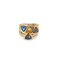 UNOde50 Triple Blue Crystal Stack Ring