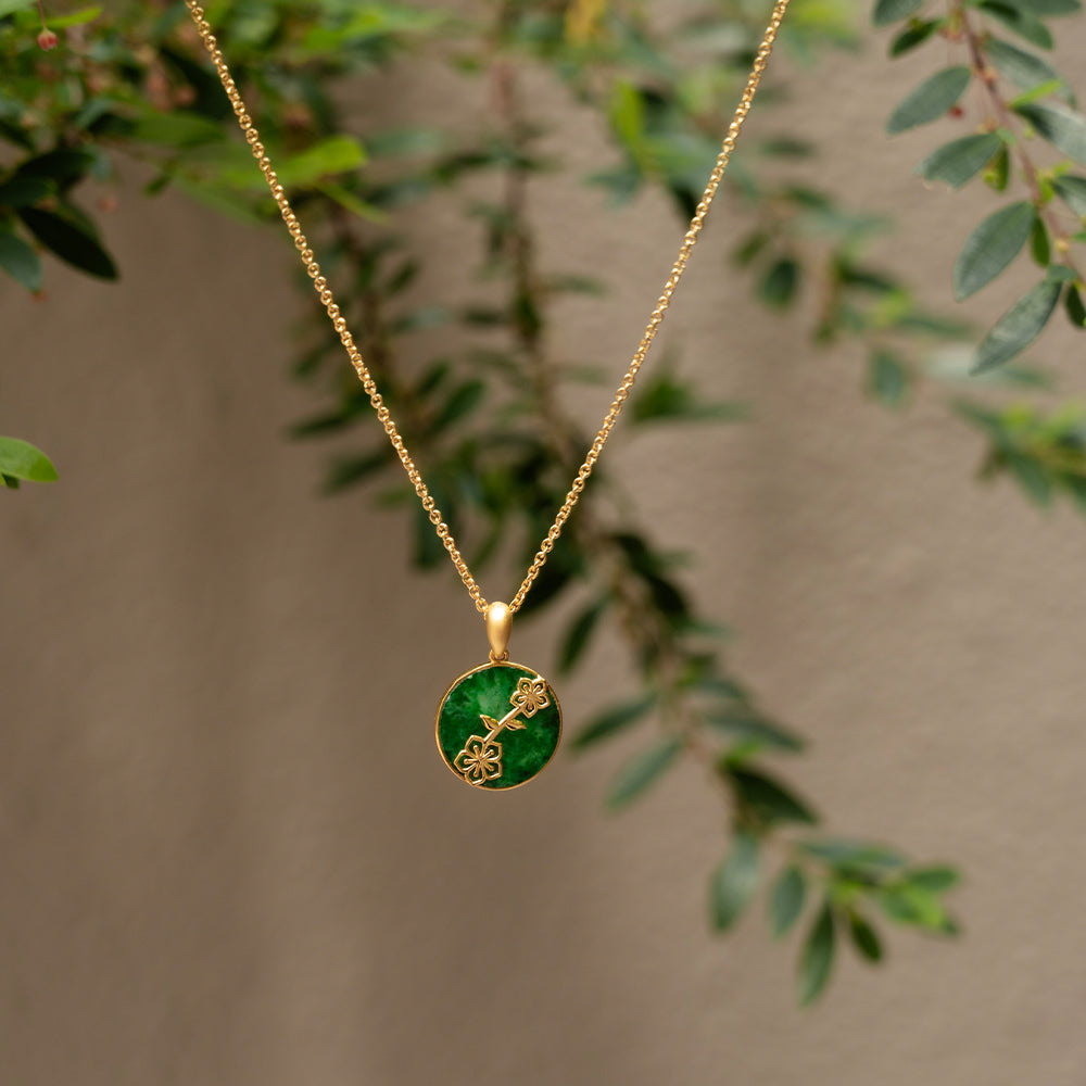 Jade Plum Blossom Pendant