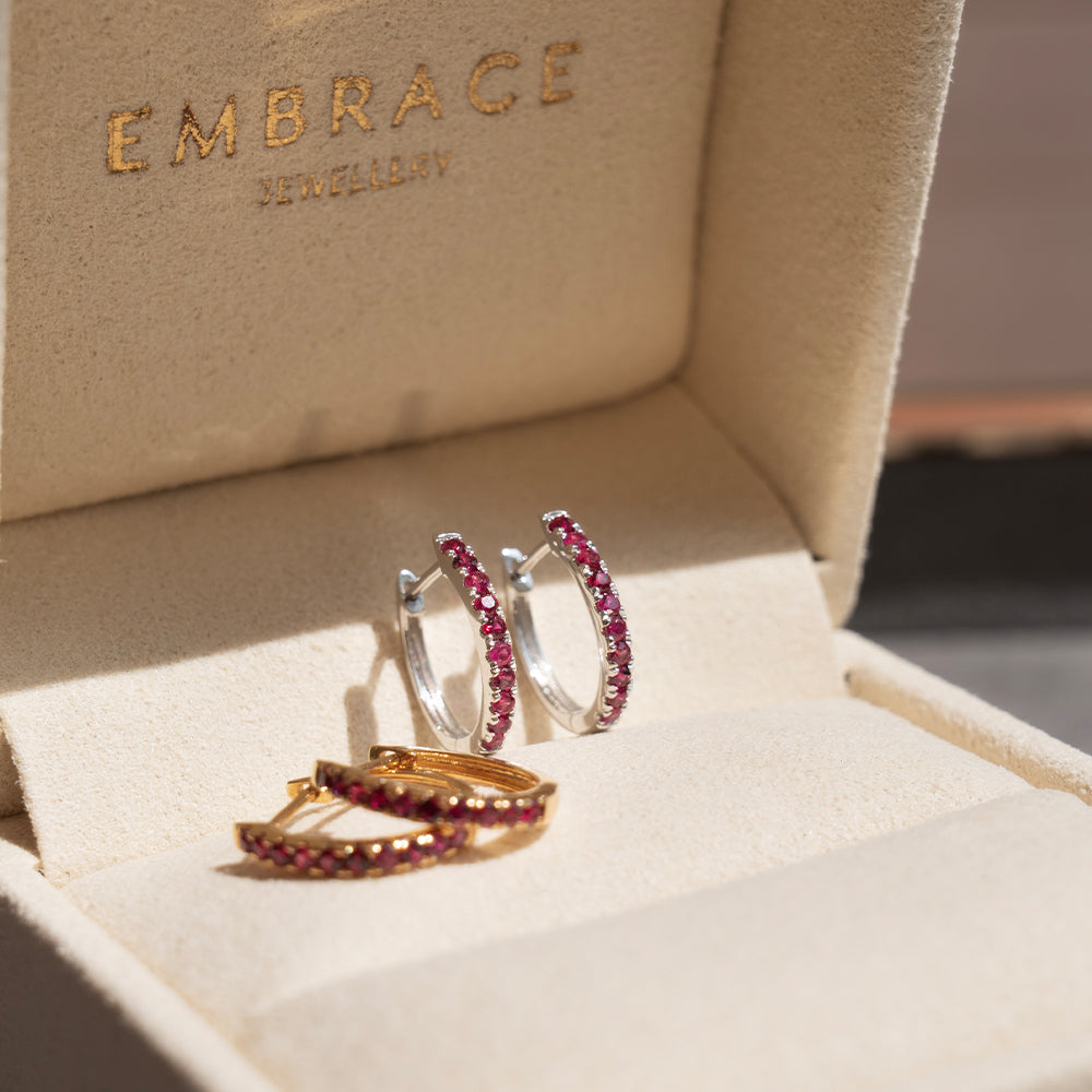 Ruby Glow Hoops