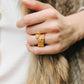 24k gold plated wrap around open ring
