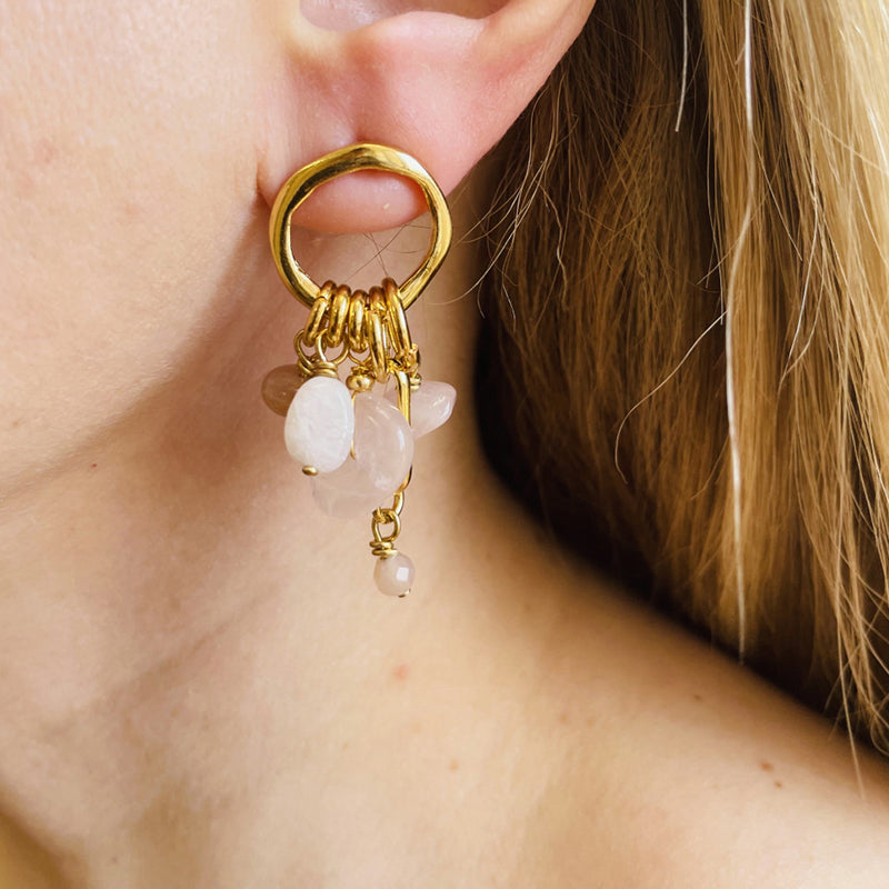 Velatti Cluster Gems Earrings