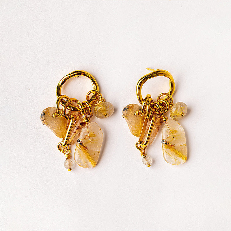 Velatti Cluster Gems Earrings