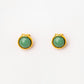 Velatti Gemstone Circle Clip Studs
