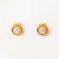 Velatti Gemstone Circle Clip Studs