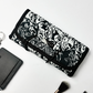 Batik Boutique Batik Roll-Up Travel Pouch - Black Floret