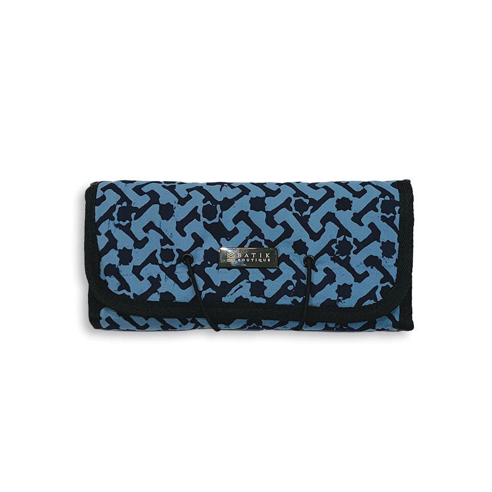 Batik Boutique Batik Roll-Up Travel Pouch - Midnight Arabesque