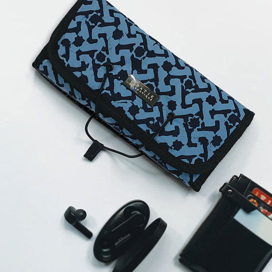 Batik Boutique Batik Roll-Up Travel Pouch - Midnight Arabesque