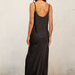 Dress Forum Going Out Cowl Neck Slip Dress- Black