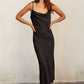 Dress Forum Going Out Cowl Neck Slip Dress- Black