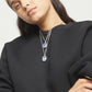 UNOde50 Nucleo Double Necklace with Faceted Crystals