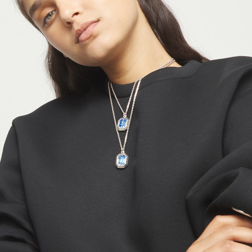 UNOde50 Nucleo Double Necklace with Faceted Crystals