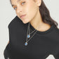 UNOde50 Nucleo Double Necklace with Faceted Crystals