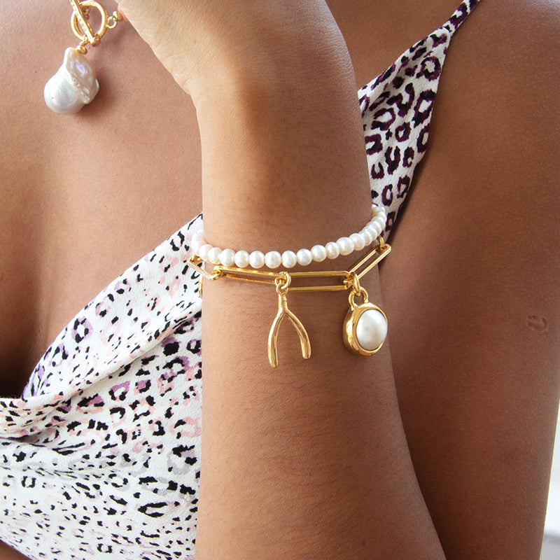 Double hot sale pearl bracelet