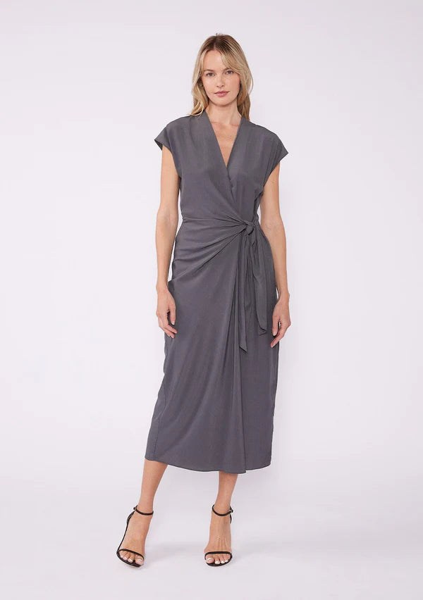 Lovestitch Iris Maxi Wrap Dress - Mocha