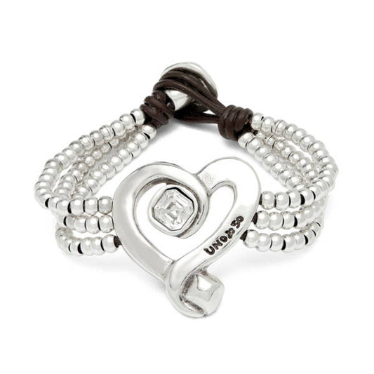 UNOde50 Triple Strand Bracelet with Heart