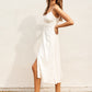 Dress Forum Heaven Sent Button Front Midi Dress- Ivory