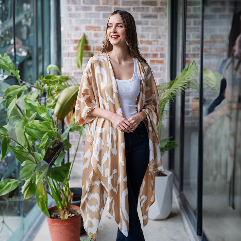 Batik Boutique Kimono - Tan Rimba