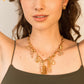Velatti Short Links Necklace with Rutilated Quartz