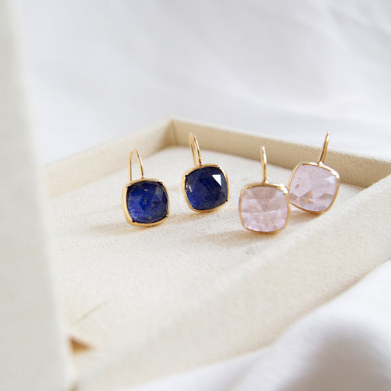 Amethyst Luxe Square Earrings