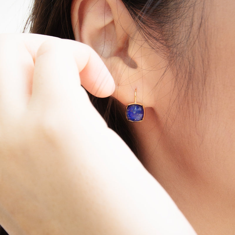 Lapis Luxe Square Earrings