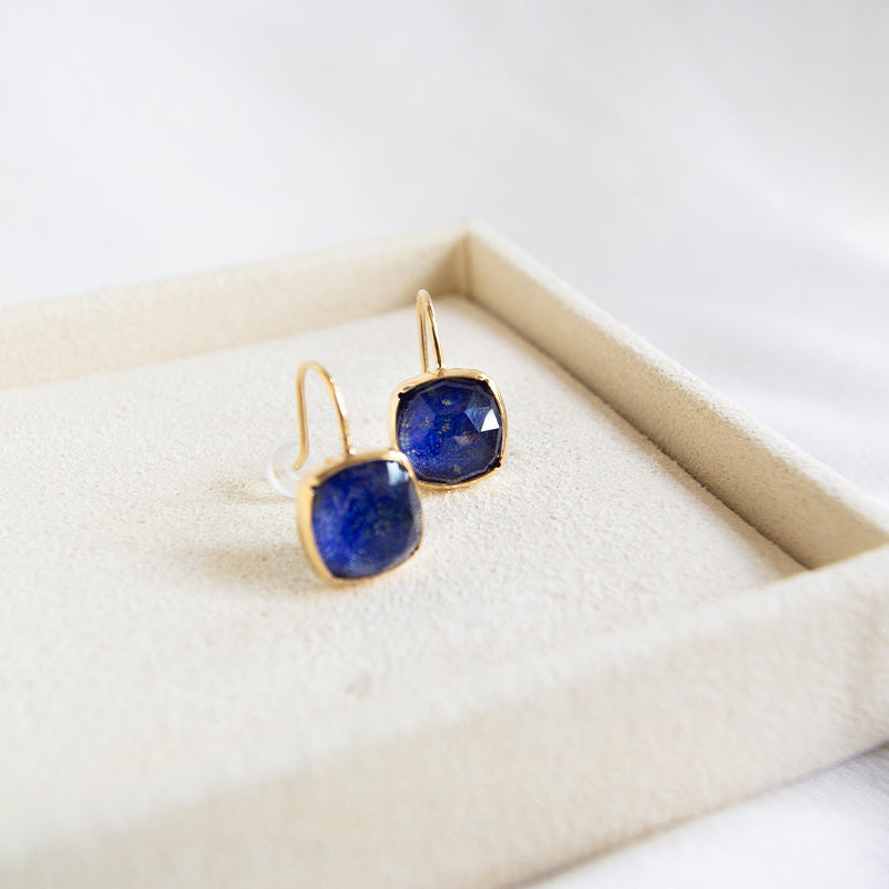 Lapis Luxe Square Earrings