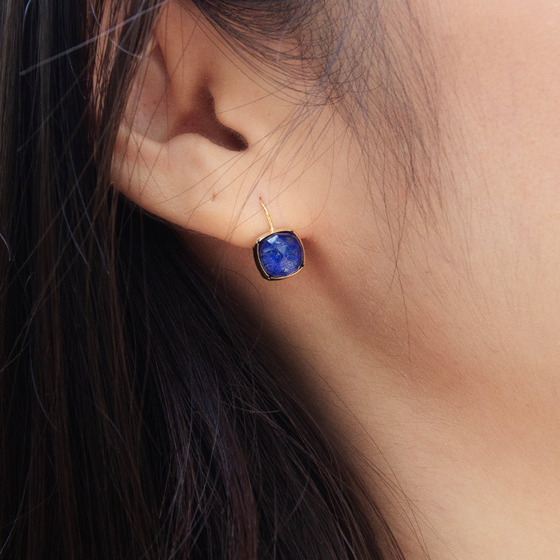 Lapis Luxe Square Earrings