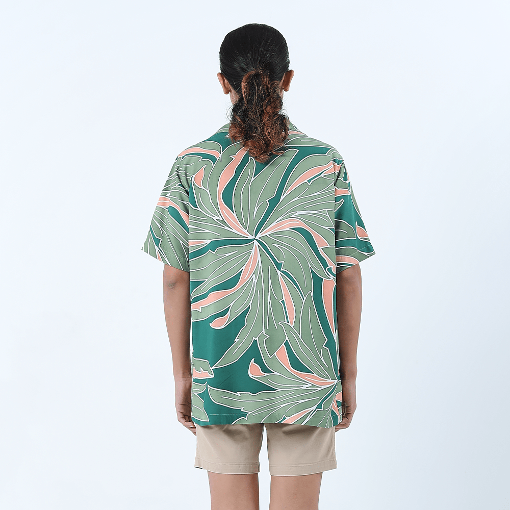 Batik Boutique Men's Batik Cuban Shirt - Jungle Palma