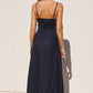 Dress Forum Heaven Sent Button Front Midi Dress- Navy